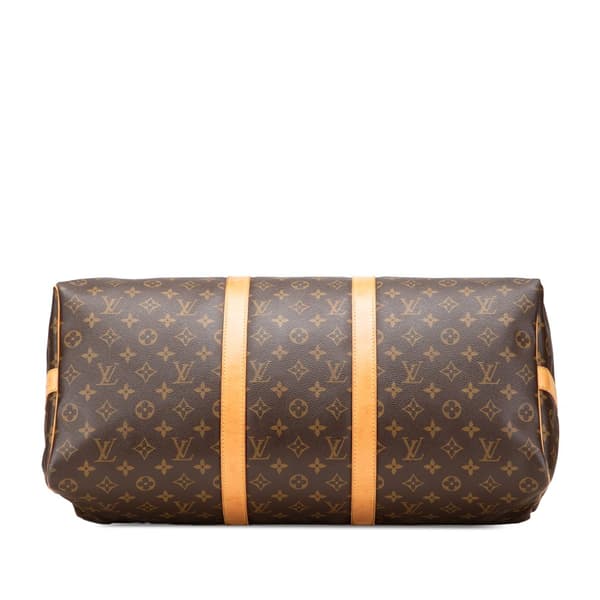 Pre-owned Louis Vuitton Monogram Keepall Bandouliere 50 Brown