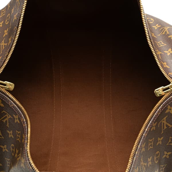 Pre-owned Louis Vuitton Monogram Keepall Bandouliere 50 Brown