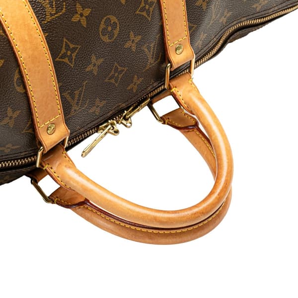 Pre-owned Louis Vuitton Monogram Keepall Bandouliere 50 Brown