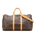 Miniatyrbilde 1 av 10: Pre-owned Louis Vuitton Monogram Keepall Bandouliere 50 Brown