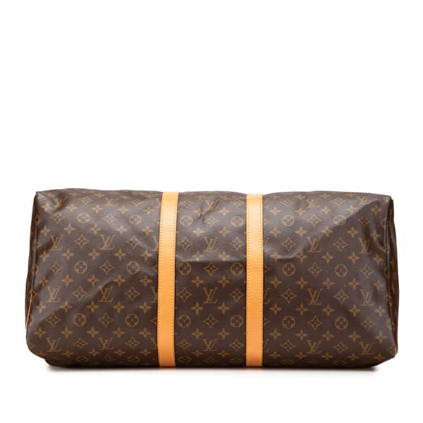 Pre-owned Louis Vuitton Monogram Keepall 55 Brown