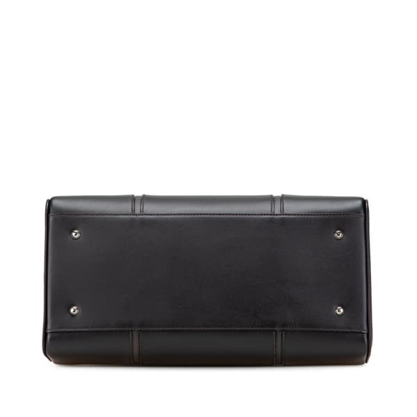 Pre-owned Burberry Leather Boston Bag Black