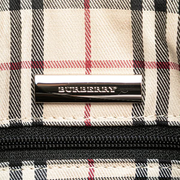 Pre-owned Burberry Leather Boston Bag Black