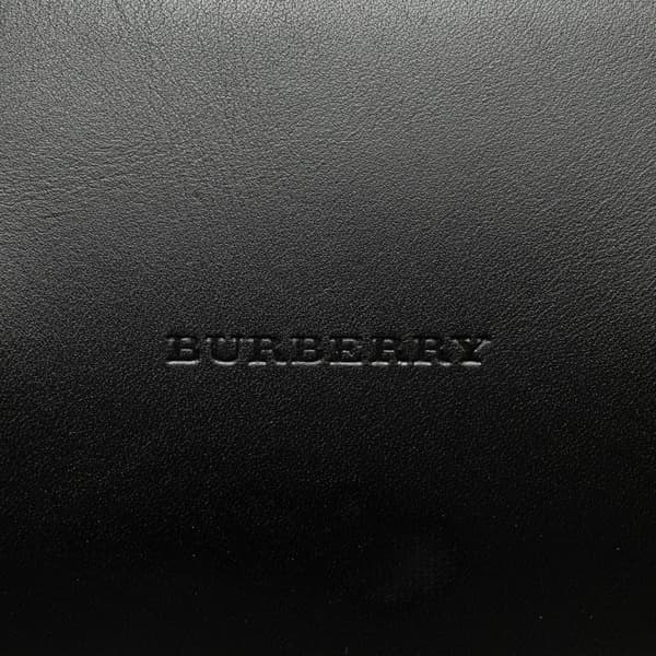 Pre-owned Burberry Leather Boston Bag Black