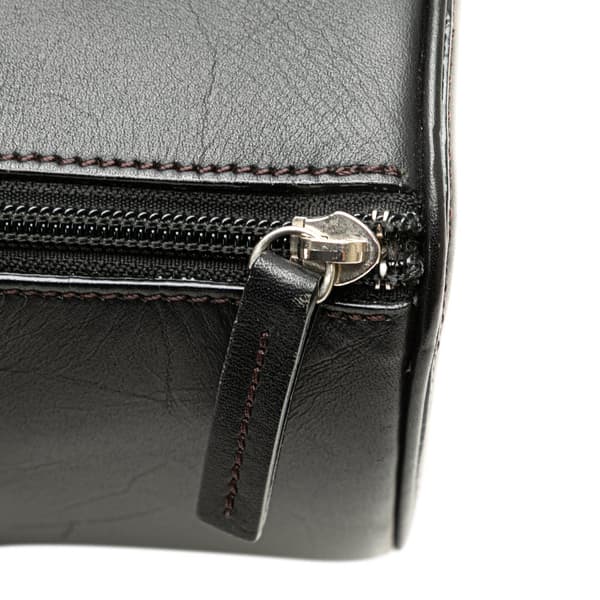 Pre-owned Burberry Leather Boston Bag Black