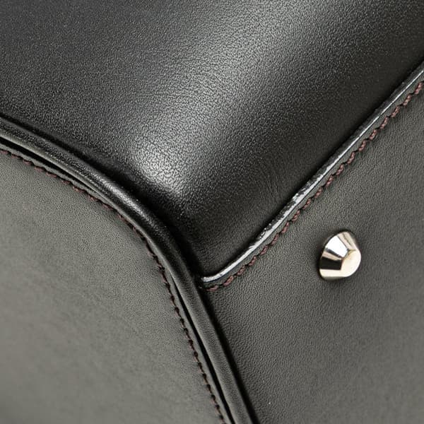 Pre-owned Burberry Leather Boston Bag Black