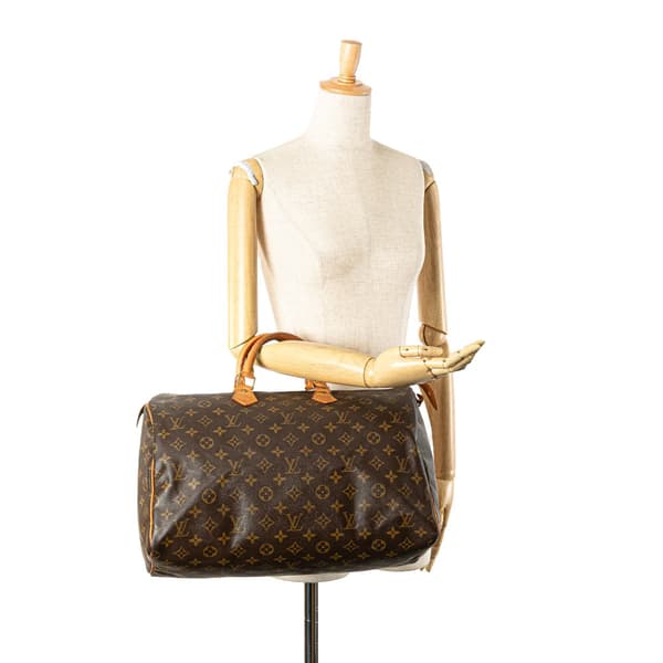 Pre-owned Louis Vuitton Monogram Speedy 40 Brown