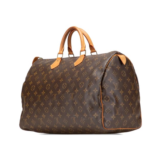 Pre-owned Louis Vuitton Monogram Speedy 40 Brown