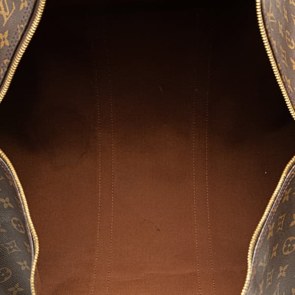 Pre-owned Louis Vuitton Monogram Keepall Bandouliere 55 Brown