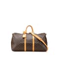 Miniatyrbilde 1 av 10: Pre-owned Louis Vuitton Monogram Keepall Bandouliere 55 Brown