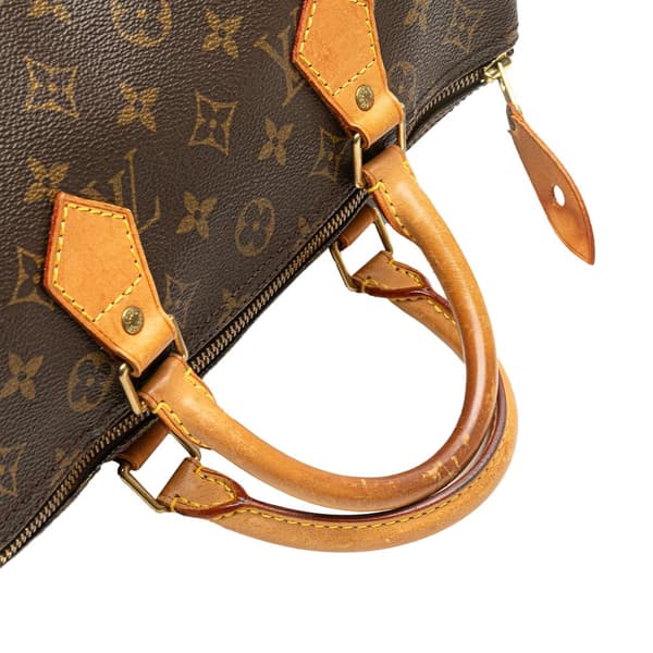 Pre-owned Louis Vuitton Monogram Speedy 30 Brown