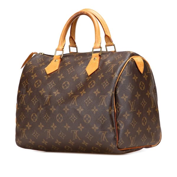 Pre-owned Louis Vuitton Monogram Speedy 30 Brown