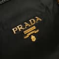 Miniatyrbilde 10 av 10: Pre-owned Prada Vernice Trimmed Tessuto Boston Bag Black