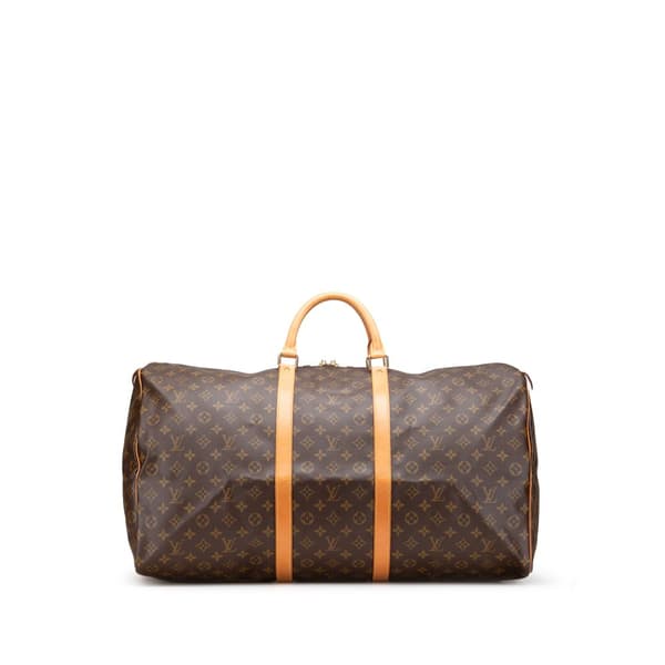 Pre-owned Louis Vuitton Monogram Keepall 60 Brown