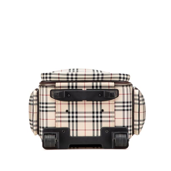Pre-owned Burberry House Check Canvas Luggage Brown