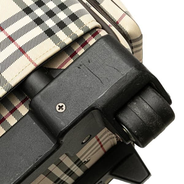 Pre-owned Burberry House Check Canvas Luggage Brown