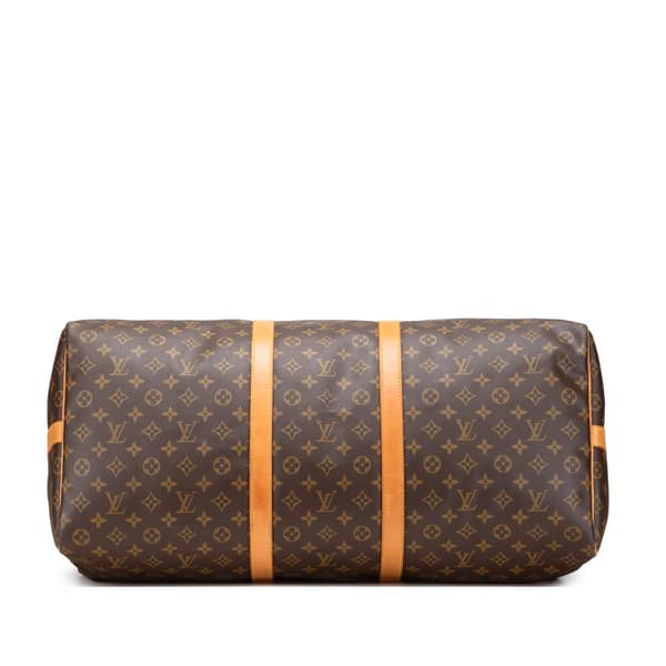 Pre-owned Louis Vuitton Monogram Keepall Bandouliere 60 Brown