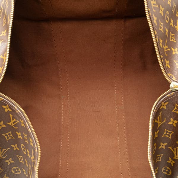 Pre-owned Louis Vuitton Monogram Keepall Bandouliere 60 Brown