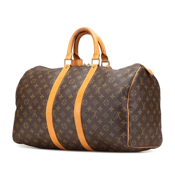 Pre-owned Louis Vuitton Monogram Keepall 45 Brown