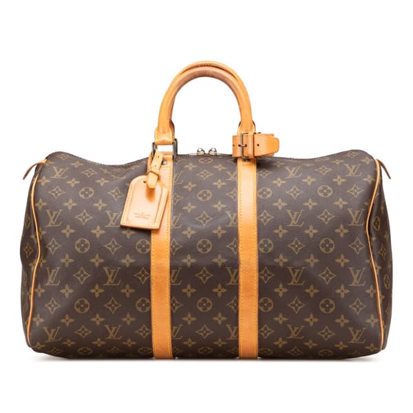 Pre-owned Louis Vuitton Monogram Keepall 45 Brown