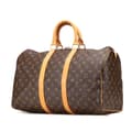 Miniatyrbilde 2 av 10: Pre-owned Louis Vuitton Monogram Keepall 45 Brown
