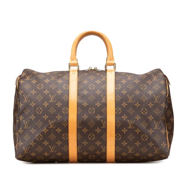 Pre-owned Louis Vuitton Monogram Keepall 45 Brown
