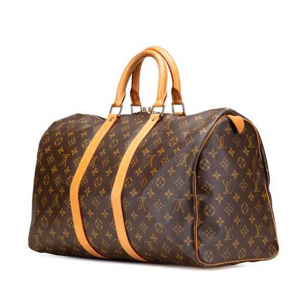 Pre-owned Louis Vuitton Monogram Keepall 45 Brown