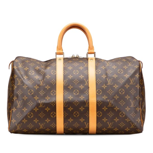 Pre-owned Louis Vuitton Monogram Keepall 45 Brown
