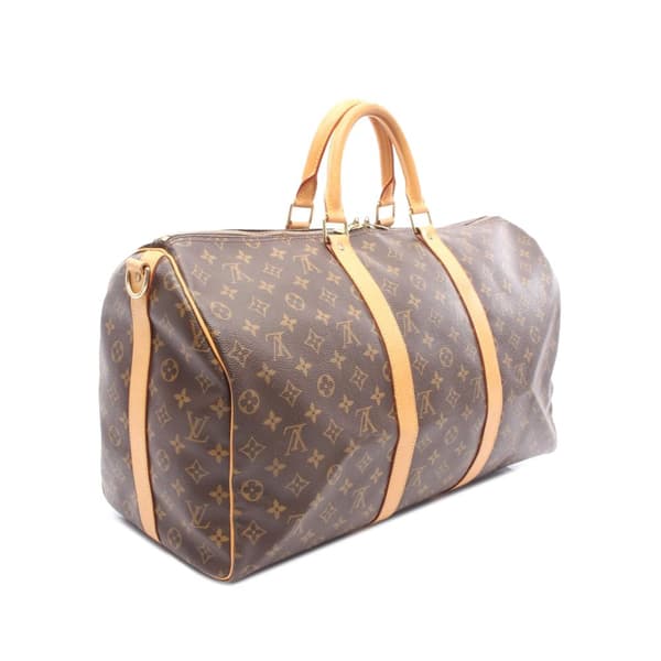 Pre-owned Louis Vuitton Monogram Keepall Bandouliere 50 Brown