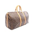 Miniatyrbillede 2 af 10: Pre-owned Louis Vuitton Monogram Keepall Bandouliere 50 Brown