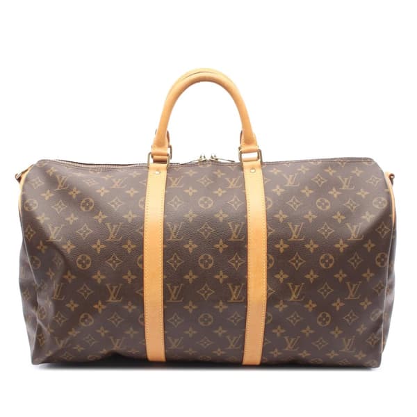 Pre-owned Louis Vuitton Monogram Keepall Bandouliere 50 Brown