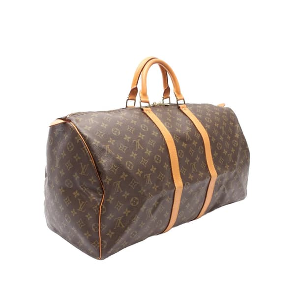 Pre-owned Louis Vuitton Monogram Keepall 55 Brown