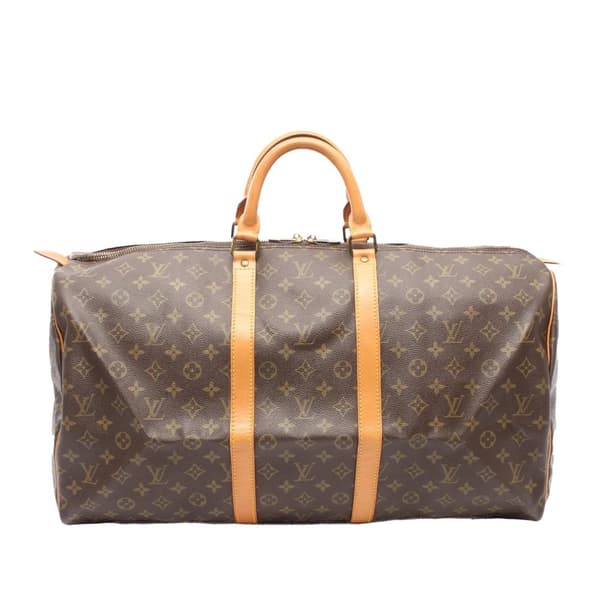 Pre-owned Louis Vuitton Monogram Keepall 55 Brown
