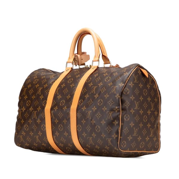 Pre-owned Louis Vuitton Monogram Keepall 45 Brown