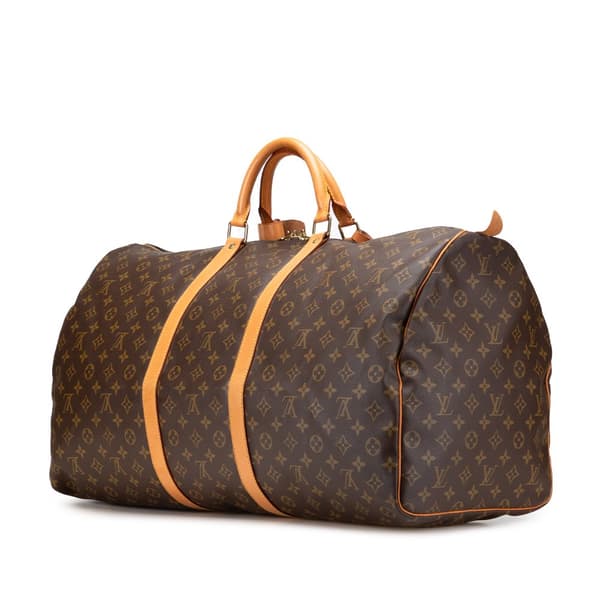 Pre-owned Louis Vuitton Monogram Keepall 60 Brown