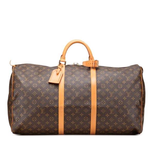 Pre-owned Louis Vuitton Monogram Keepall 60 Brown