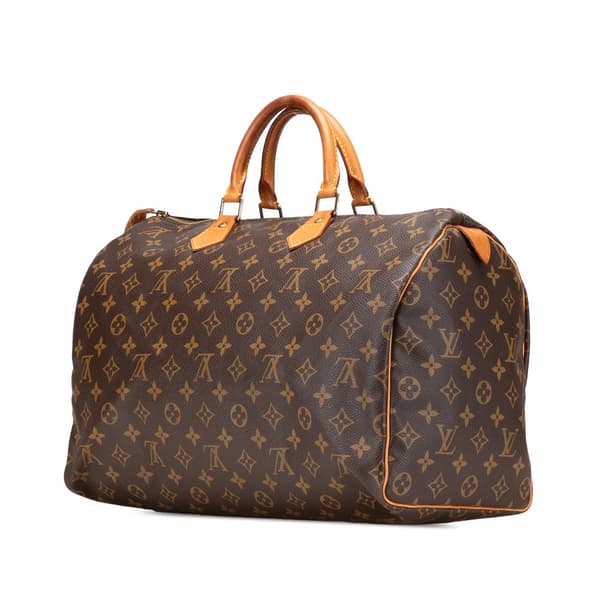Pre-owned Louis Vuitton Monogram Speedy 40 Brown