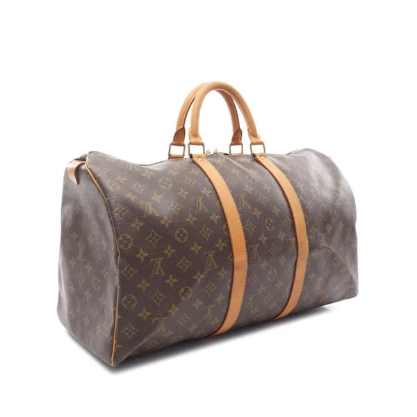 Pre-owned Louis Vuitton Monogram Keepall 50 Brown