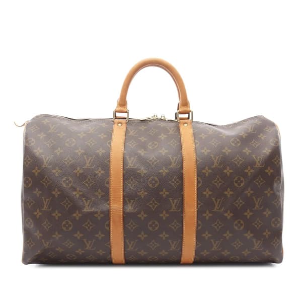 Pre-owned Louis Vuitton Monogram Keepall 50 Brown