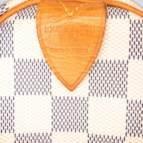 Pre-owned Louis Vuitton Damier Azur Speedy 30 White