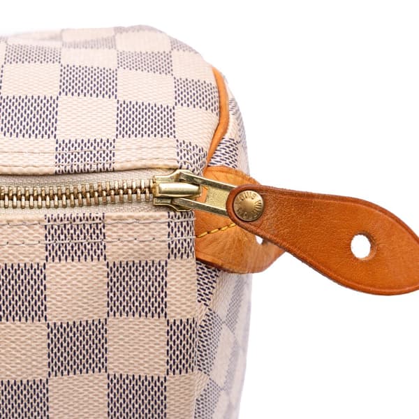 Pre-owned Louis Vuitton Damier Azur Speedy 30 White