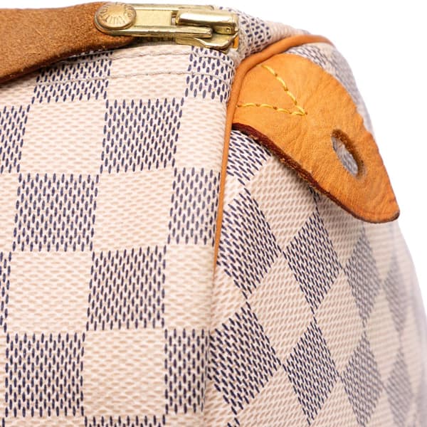 Pre-owned Louis Vuitton Damier Azur Speedy 30 White