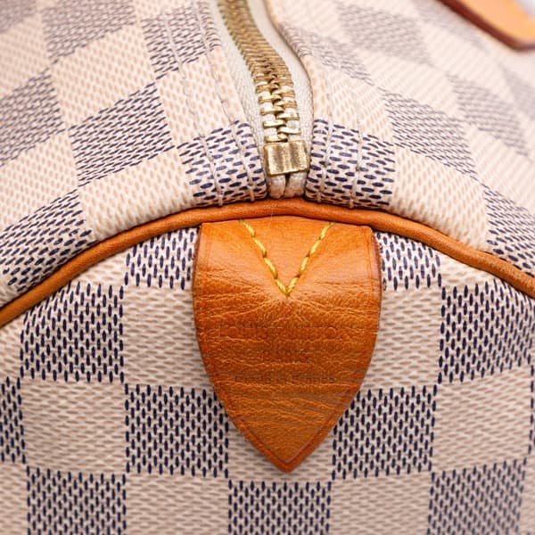 Pre-owned Louis Vuitton Damier Azur Speedy 30 White