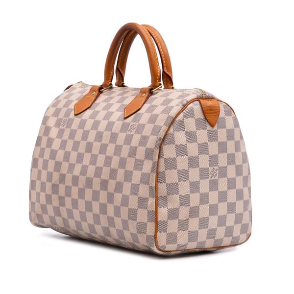 Pre-owned Louis Vuitton Damier Azur Speedy 30 White