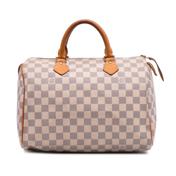 Pre-owned Louis Vuitton Damier Azur Speedy 30 White