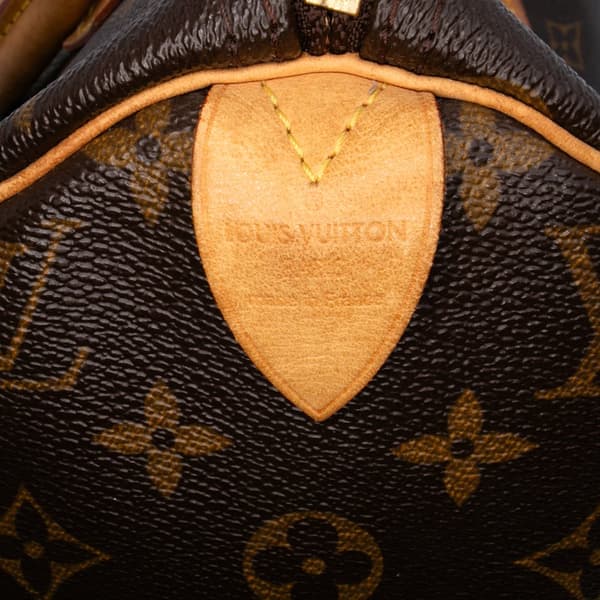 Pre-owned Louis Vuitton Monogram Speedy 30 Brown
