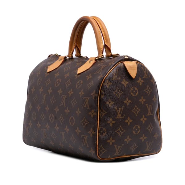 Pre-owned Louis Vuitton Monogram Speedy 30 Brown