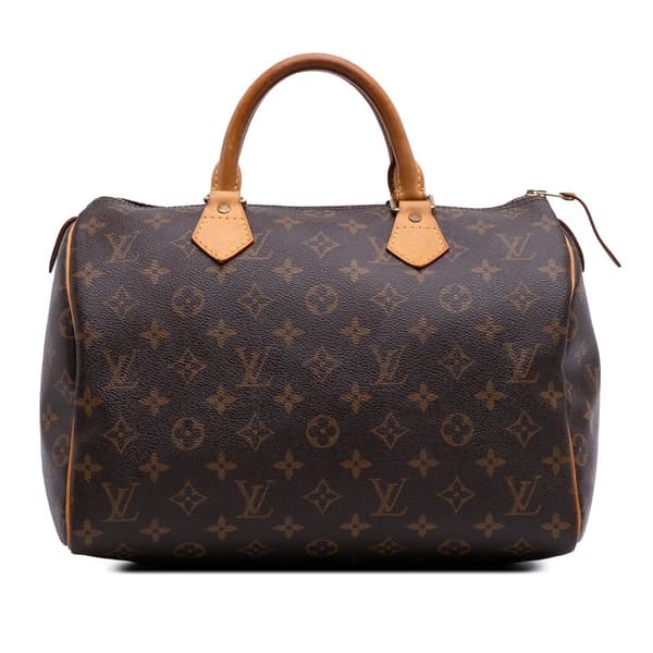 Pre-owned Louis Vuitton Monogram Speedy 30 Brown
