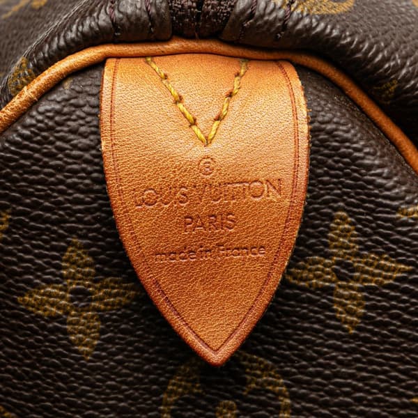 Pre-owned Louis Vuitton Monogram Speedy 35 Brown