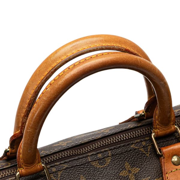 Pre-owned Louis Vuitton Monogram Speedy 35 Brown